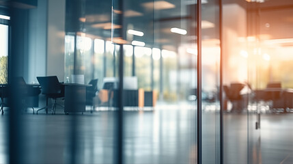 Blurred office interior background