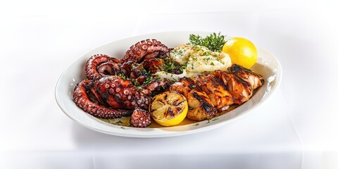 a white plate with food