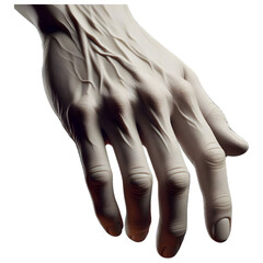 3D Scary ghost white hand with veins high quality Generative Ai