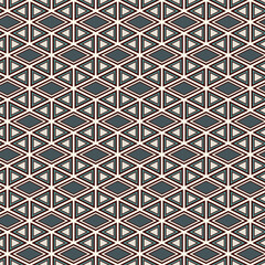 Ethnic, tribal seamless surface pattern. Native americans style background. Repeated diamond, triangles ornament. Geometric figures motif. Boho chic digital paper, textile print. Modern geo wallpaper.