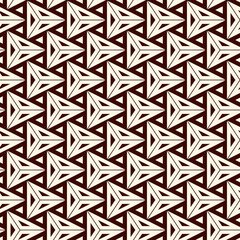 Contemporary geometric pattern. Repeated triangles motif. Seamless surface design. Modern geo abstract background. Minimalist wallpaper. Simple ornamental digital paper, textile print. Vector art