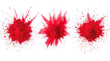 Bright Red Holi Powder Bursting With Festive Joy Generative AI