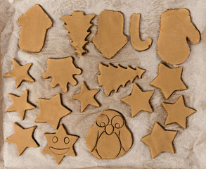 christmas cookies on a gray background
