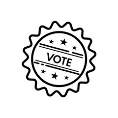 Vote, tag, pin - vector icon