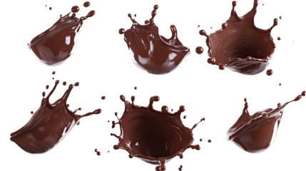 Chocolate Milk Splashes Creating Dynamic Patterns in the Air Generative AI