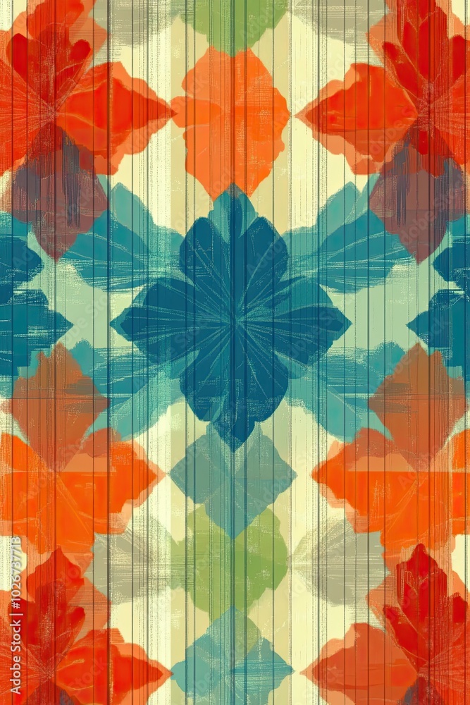 Poster abstract geometric wallpaper design featuring vibrant christmas patterns on a textured background