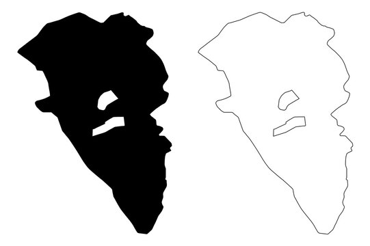 Kitwe City (Republic of Zambia, Copperbelt Province) map vector illustration, scribble sketch City of Kitwe-Nkana map
