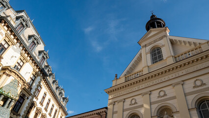 Fototapeta premium Pécs - Hungary city tour with a clear sky - 12 October 2024