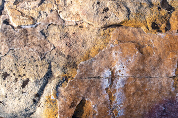 Rock with a brown and white surface