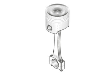 Piston on a white background.