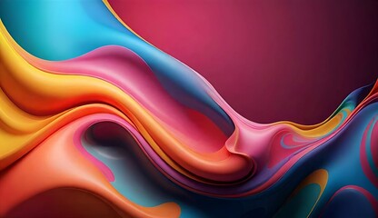 Obraz premium 3D_Liquid_Colorful_Paint_Background