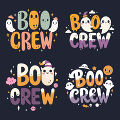 Cute Halloween Vector Design Collection set