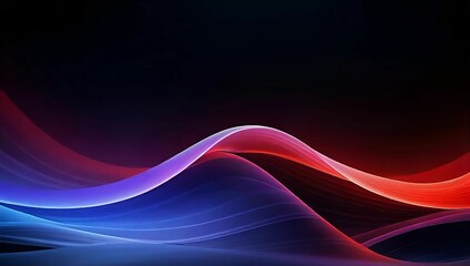 Naklejka premium Neon_Waves_Background