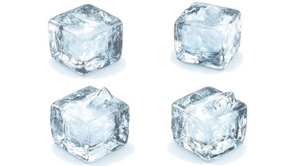 Obraz premium Ice Cubes Ready for Serving in a Chilled Beverage on a Warm Day Generative AI