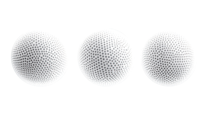 Series of Textured Dot Circles on a White Background Generative AI