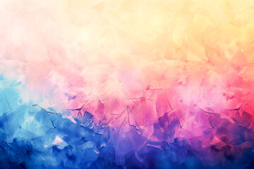Abstract gradient image featuring soft, pastel hues and textured crystal-like shapes, creating a dreamy, atmospheric effect with a vibrant aesthetic.