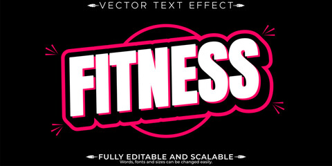 Obraz premium Sport text effect, editable stylish and gym text style