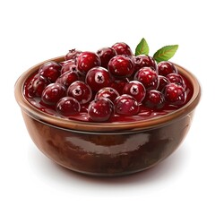 A beautiful arrangement of freshly harvested bright red cherries served in a rustic ceramic bowl placed on a natural wooden table  The cherries are plump juicy and glistening