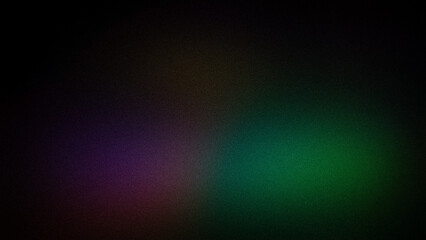 Obraz premium A deep abstract gradient with transitions from dark green to purple, set against a grainy texture. Ideal for use as a backdrop or wallpaper in sleek, modern designs