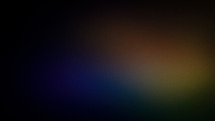 An abstract gradient with dark transitions of deep blue, purple, orange, and green, enhanced by a grainy texture. Ideal for backgrounds, wallpapers, and creative designs