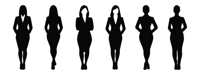 Businesswoman silhouette set vector design big pack of woman illustration and icon