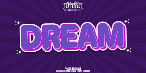 Vintage editable text effect, customizable cartoon and retro 3d font style