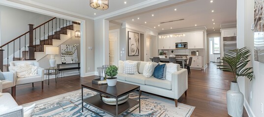 Modern Home Interior Design for Real Estate Staging Consultation Promotion