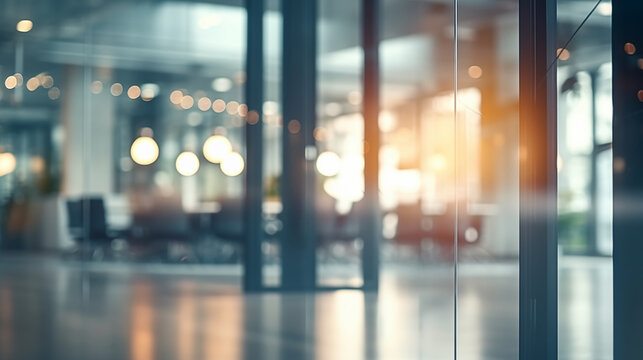  Blurred office interior background