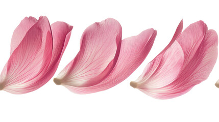 Delicate Pink Petals Gracefully Floating Through the Air in Springtime Generative AI