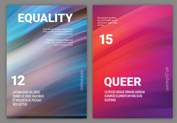 Flyer A4 With Fluid Motion Blur Gradient Colorfull Background