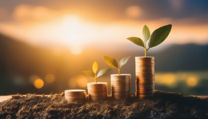 progress or development concept, Business growth, investment profit increase, arrow graph future growth plans, growing sales and revenue