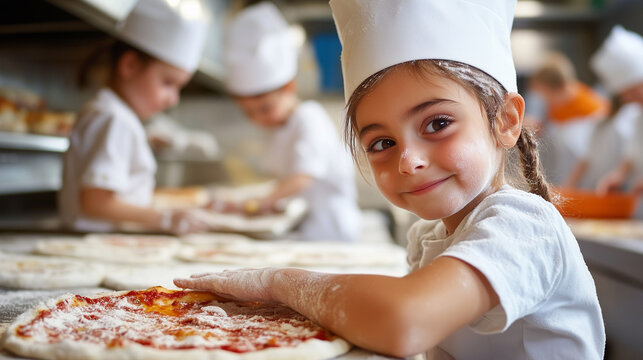 Master class on making pizza for kids