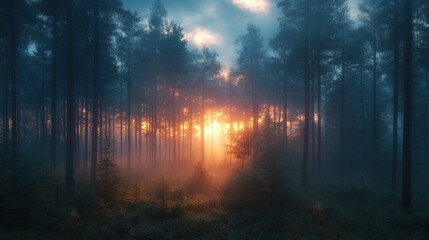 morning in the forest