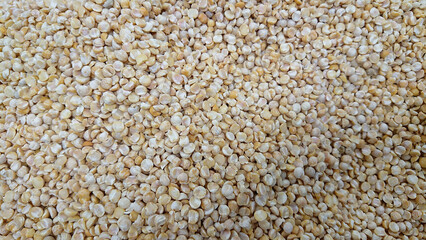 Close-up of split yellow peas