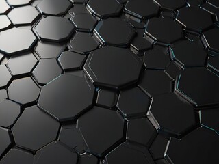 black and white hexagonal background