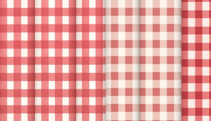 red gingham background
