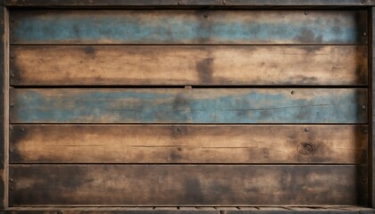 Naklejka premium Vintage Wooden Crate Texture with Faded Stamps