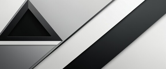 Monochrome Triangular Layered Banner