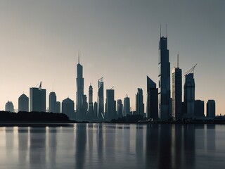 Obraz premium country skyline at sunset