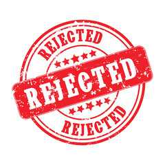 Rejected stamp vector isolated on a white background