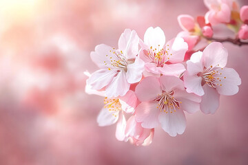 Fototapeta premium Beautiful cherry blossom wallpaper