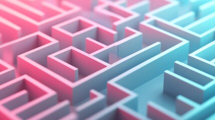 Abstract maze design with vibrant colors, ideal for creative projects exploring themes of complexity and direction.