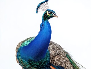 peacock isolated on white background