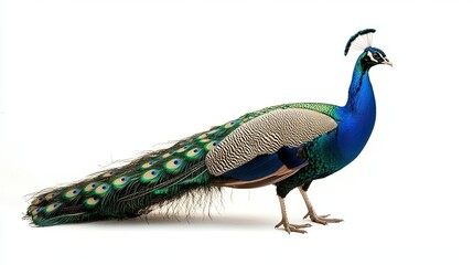 Obraz premium peacock isolated on white background