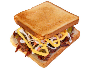 Sandwich isolated on white background.