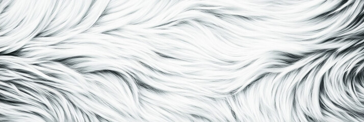 Fototapeta premium Soft white fur with a gentle wave pattern.