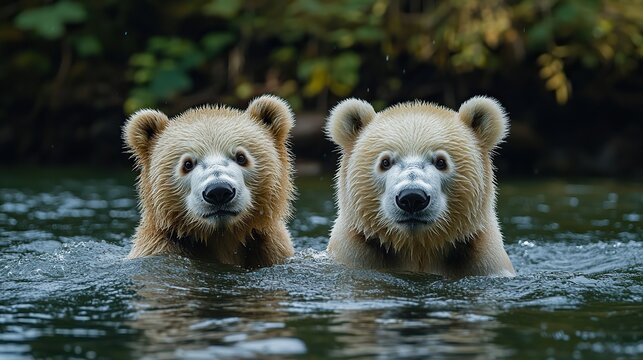 a panda and a polar bear in water symbolizing the comparison between pandas and polaris data analysis python packages