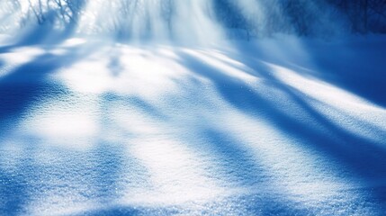 Obraz premium Serene Winter Landscape with Snow and Light Rays