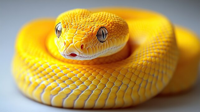 a vibrant yellow snake symbolizing the python programming language known for its simplicity and versatility