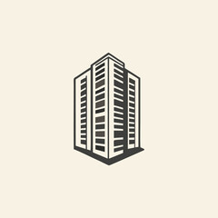 simple apartment design logo